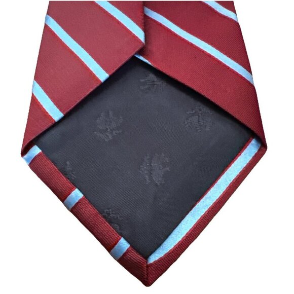 Brooks Brothers Red Blue Striped Tie 100% Silk Men's Necktie 62” Made In USA - Picture 4 of 5